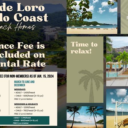 Pico De Loro Hamilo Coast By Beach Homes 나숙부 외부 사진